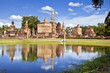 Buddha the ancient remains where Sukothai temple Buddha the ancient remains where Sukothai temple