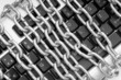 Computer security concept with keyboard and chain Computer security concept with keyboard and chain