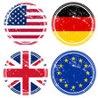 Rubber stamps with flags