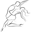 ballroom dancing couple sketch