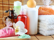 Cosmetics for body on straw napkin Cosmetics for body on straw napkin