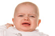 Gesicht eines weinenden, traurigen Babys