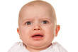 Gesicht eines weinenden, traurigen Babys