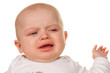Gesicht eines weinenden, traurigen Babys