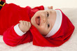 Foto: Kleines Baby als Weihnachtsmann Kleines Baby als Weihnachtsmann