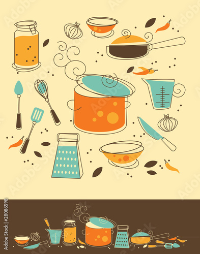 Vektor: Kitchen Set Kitchen Set