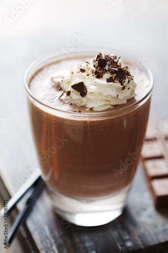 Photo: chocolate mousse or milkshake chocolate mousse or milkshake