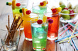 colorful cocktails