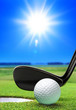 golf ball and course