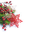 Christmas Decoration Border design isolated on white
