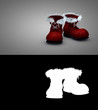 Weihnachtsmannstiefel freigestellt