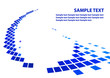 Techno abstract pattern of blue squares. Vector