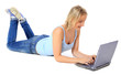 Junge Frau mit Notebook Computer
