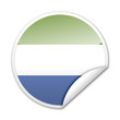 Pegatina bandera Sierra Leona con reborde