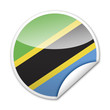 Pegatina bandera Tanzania con reborde