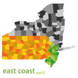 usa east coast vector map - part 2