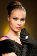 Images : Old fashioned Hollywood style portrait of adorable diva