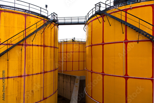 Photo: tank and silo at the District heating in Vienna tank and silo at the District heating in Vienna