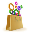 Shopping paper bag - colorful concept