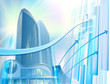 Business background with modern city buildings