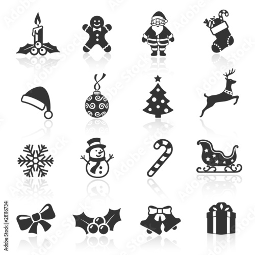 Vector: Black Christmas Icons Black Christmas Icons