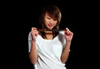 Photo: girl with knife girl with knife