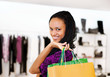 Beautiful  latin american women with packages
