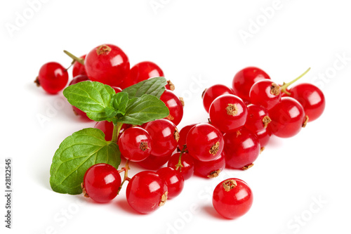 Photo: rote johannisbeeren isoliert auf weiß rote johannisbeeren isoliert auf weiß