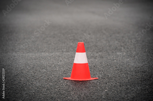Photo: Cone signalling roadworks Cone signalling roadworks