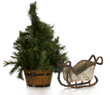 christmas tree and sleigh