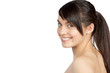 Portrait of sexy woman, on white background