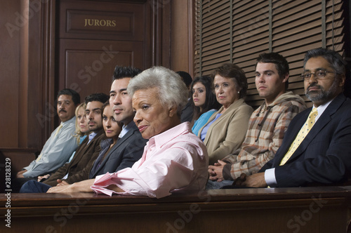 Photo: Jurors sitting in courtroom Jurors sitting in courtroom