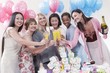 Friends Having a Toast at a Baby Shower