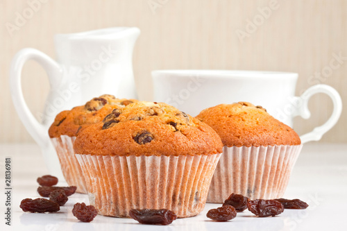Photo: Breakfast with muffins Breakfast with muffins