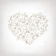 Floral ornament heart shape for your design