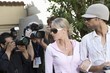Celebrity couple and paparazzi