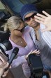 Celebrity couple and paparazzi