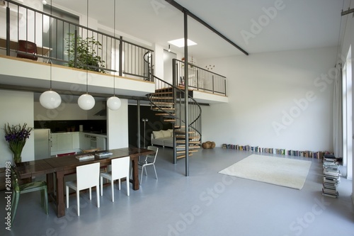 Photo: Open plan mezzanine interior Open plan mezzanine interior
