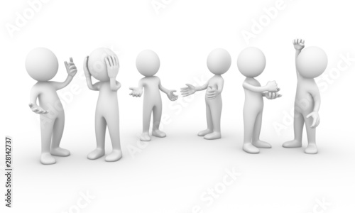 Illustration: Group of people talking Group of people talking