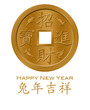 Happy New Year of the Rabbit 2011 Chinese Gold Coin