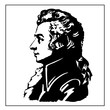 Mozart vector drawing