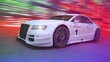 racecar night city ride colorful