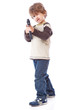 Portrait of little boy with automatic weapon (Kalashnikov) Portrait of little boy with automatic weapon (Kalashnikov)
