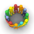 Social group of friends. 3d rendered illustration. Social group of friends. 3d rendered illustration.