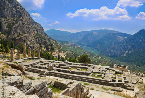Photo: Ruins of Apollo temple in Delphi, Greece Ruins of Apollo temple in Delphi, Greece