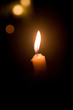 Candles and candle light.