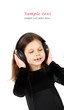 Little girl with headphones
