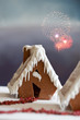 Lebkuchenhaus, Hexenhäuschen, Feuerwerk