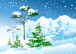 Winter mountain scenery