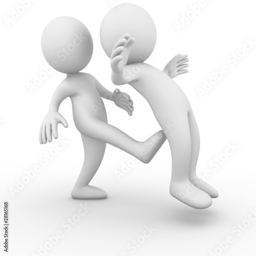 Illustration: Kick his butt Kick his butt